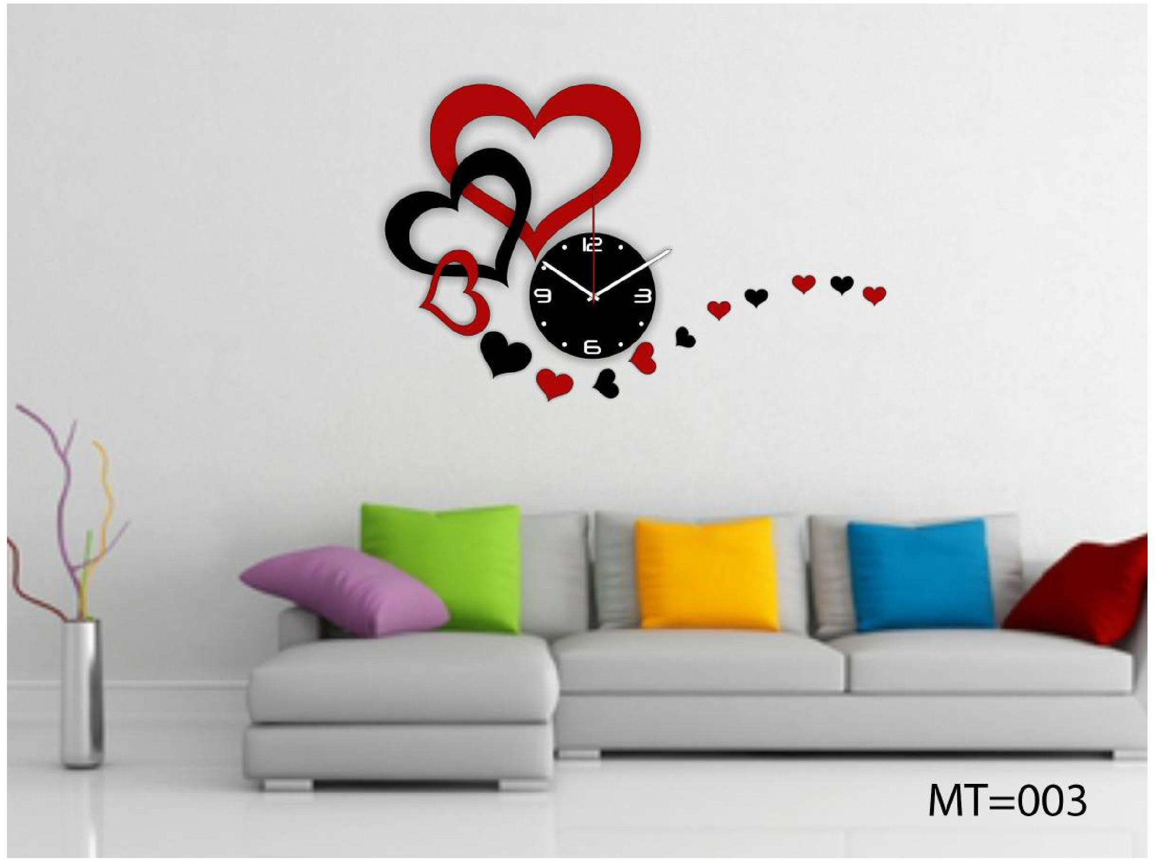 Heart Shape Acrylic Wall Clock The Crazy